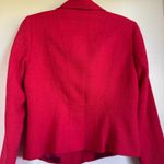 T Tahari  Womens Fuchsia Moto Jacket Blazer Full Zip Size 10 Tweed Boucle Photo 4