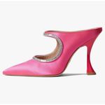 Stuart Weitzman XCurve Crystal 100 Mule Pump Size 9 Magenta Pink NEW Barbicore Photo 5