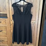 White House | Black Market Whbm little black skater dress with lace detail sz 12 Photo 2