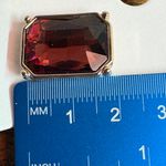 EXPRESS Garnet Red Rectangle Earrings – Sophisticated Everyday Jewelry Photo 4