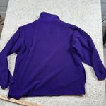Lands' End Purple Fleece 1/4 Zip Pullover Top Women's L Polyester PolarTec Photo 7