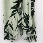 Michael Stars  Paradiso Palms‎ Wrap Tropical Green Dress Short Sleeves Size Small Photo 3