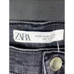 ZARA  Mid Rise Skinny Fit Stretch Jean 5 Pocket Zip Fly 32 Black Washed #3057 Photo 7