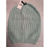 NWT Baby Blue Beanie Knit Teal Women's Hat Slouchy Cozy Comfy Photo 0