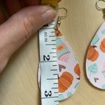 Handmade Pink Pumpkin Spice Latte Fall Inspired Dangly Teardrop Earrings Photo 2