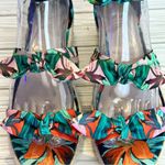 Nine West Espadrille Wedge Allegro Tropical Floral Sandals Size 8 Photo 5
