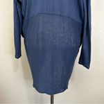 ZARA  Collection 100% Linen Navy Blue Open Front Cardigan, Sz Medium Photo 8