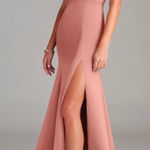 Azazie  Rosette Halter Neck‎ For Flare Maxi Dress Women's A0 Wedding Prom Photo 0