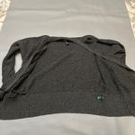 Ralph Lauren Lauren  Petite Grey Knit Cardigan Sweater Buttons Tie Waist Photo 3