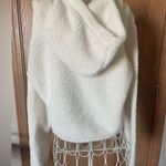 Wild Fable Sherpa Faux Fur Cropped Hoodie Sweatshirt Photo 1