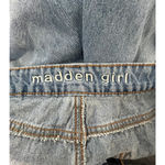 Madden Girl Distressed Wide Leg Barrel Medium Wash Denim Jeans Photo 2