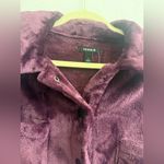 Torrid Cozy Plush Purple Fur Snap Front Teddy Shacket - size 1 Photo 7