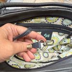 Radley London  flower appliqué Black Leather handbag purse Photo 8