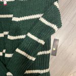 No Boundaries  Forest Green and White Striped Cardigan‎ Photo 3