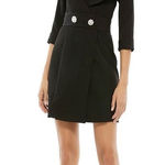 Mac Duggal NWOT 55692 Three Quarter Sleeve Ruffle Neck Dress Photo 0