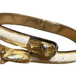 Vintage Rare Oscar D’Argent Equine Hinged Bangle Bracelet Horse Head Gold Photo 3
