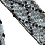 Desigual Grey Pullover Sweater Bohemian Print Stud Stretch Wool Blend Sz Medium Photo 4