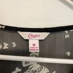 Candie's  Black White Butterfly Print Sheer Short Sleeve Cold Shoulder Y2K Blouse Photo 4