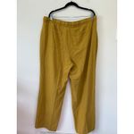 Old Navy  mustard yellow linen blend Pants wide leg size XL tall some wear Photo 2