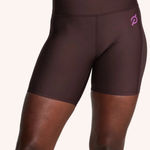 Peloton  Women's Brown High-Waisted Shorts Brown Size XL Photo 0