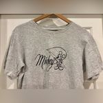Disney Mickey & Co Vintage Embroidered Mickey Mouse Fountain Pen T-Shirt | Gray | L Photo 2