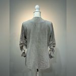 Skies Are Blue Gray  Floral Lined Blazer Size M EUC Photo 1