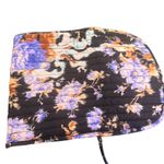 Ulla Johnson  Quilted Wristlet Clutch Bag Travel Pouch Cosmetic Black Floral Photo 5