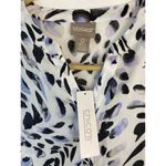 Chico's  0 Button Down Tunic Women S Hi Low Flutter Hem Long Sleeve Crinkle NWT Photo 4