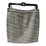Loft Tweed Mini Skirt Size 4 Black White Bouclé Lined Photo 1