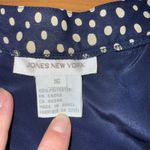 Jones New York  Skirt‎ Women's 16 Navy Blue White Polka Dot Pleated Lined classy Photo 4