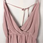 Lulus  Imaginative Mind Dusty Pink Strappy Surplice Romper L Photo 5
