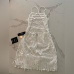 Lulus Lulu’s Making Magic White Fringe Lace-Up Mini Homecoming Dress Photo 2