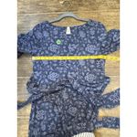 Pact Women Fit & Flare Tie Wrap Dress Batik Vine French Navy Floral Size Medium Photo 10