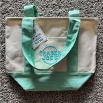 Trader Joe’s Mini Canvas Tote / Teal Pastel / Spring 2025 /LIMITED EDITION Photo 0