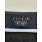 Theory  Arna Little Black Dress Shift Ruffle Sleeve Size 4 Minimalist A-line‎ Photo 4