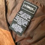 Outbrook Vintage 90s Y2K Color Block Suede Leather Vest Brown Tan Umber 12/14 L Photo 4