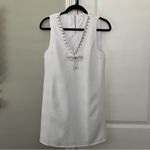 TCEC White  Rhinestone Bow Mini Dress Photo 2