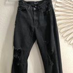 Judy Blue Black distressed ripped straight leg boyfriend fit skinny stretchy denim jeans  Size 3/26” Photo 0