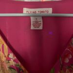Flying Tomato Flowy pink tropical dress.  High low design. Photo 3