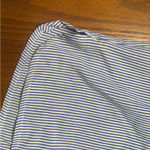 Edikted Mid-Rise Elastic Drawstring Waist Pinstripe Shorts Size XS Blue & White Photo 9