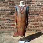 Sheer vintage Y2K paisley swimsuit coverup dress w/rhinestones / M / EUC Red Size M Photo 5