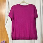 Gap Love By  Women's Magenta Forever Favorite V-Neck Tee Size Large Photo 4
