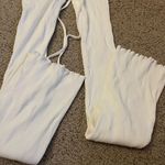 SheIn White flare leggings criss cross Photo 0