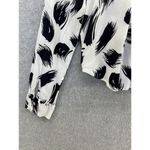 Leith Women's Blouse Surplice Long Sleeve Feather Brushstrokes Print Size XS Photo 2