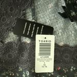 Torrid  Womens Gray Ditsy Floral Deep V-neck Babydoll Top Photo 7