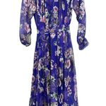Floral purple chiffon maxi dress size Xl Photo 4