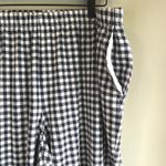 Lands End Blue and White Gingham Check Lounge Pants Plus Size Comfy Casual 1X Photo 4