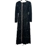 Mac Duggal NEW NWT Long Sleeve High Neck Carwash Panel Sequin Maxi Dress Black Photo 8