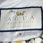 Agua by Agua Bendita Mango Mimosa Midi Dress S Silk White Yellow Floral Rare Photo 3