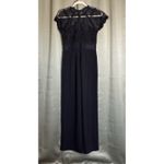 Sugar + Lips Size M Black Lace Top Jumpsuit Elegant Party Evening Wide Leg Pants Size M Photo 1